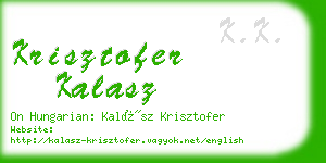 krisztofer kalasz business card